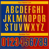 Custom Royal Red-Gold 3D Gradient Fashion Performance Polo Shirt