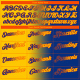 Custom Royal Yellow-Orange 3D Gradient Fashion Performance Polo Shirt