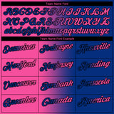 Custom Royal Pink-Black 3D Gradient Fashion Performance Polo Shirt