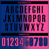 Custom Royal Pink-Black 3D Gradient Fashion Performance Polo Shirt