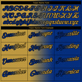 Custom Royal Old Gold-Black 3D Gradient Fashion Performance Polo Shirt