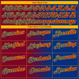 Custom Royal Maroon-Gold 3D Gradient Fashion Performance Polo Shirt