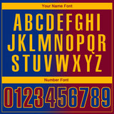 Custom Royal Maroon-Gold 3D Gradient Fashion Performance Polo Shirt