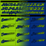 Custom Royal Neon Green-Black 3D Gradient Fashion Performance Polo Shirt