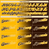 Custom Brown Gold-Cream 3D Gradient Fashion Performance Polo Shirt