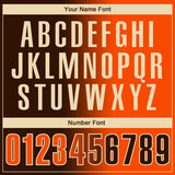 Custom Brown Orange-Cream 3D Gradient Fashion Performance Polo Shirt