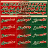 Custom Green Red-Cream 3D Gradient Fashion Performance Polo Shirt