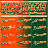 Custom Green Orange-Cream 3D Gradient Fashion Performance Polo Shirt