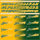 Custom Green Gold-Cream 3D Gradient Fashion Performance Polo Shirt