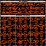 Custom Black Orange 3D Pattern Design Orange Ribbon Kidney Cancer Awareness Performance Polo Shirt
