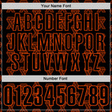 Custom Black Orange 3D Pattern Design Orange Ribbon Kidney Cancer Awareness Performance Polo Shirt
