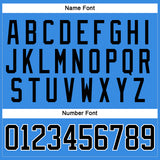 Custom Powder Blue Black-White Hockey Jersey