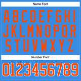 Custom Powder Blue Orange-White Hockey Jersey