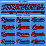 Custom Powder Blue Red-Black Hockey Jersey