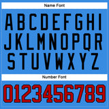 Custom Powder Blue Red-Black Hockey Jersey