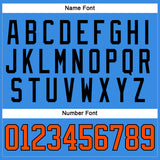 Custom Powder Blue Orange-Black Hockey Jersey