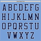 Custom Powder Blue Navy-White Authentic Baseball Jersey