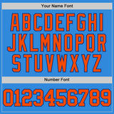 Custom Powder Blue Orange-Royal Authentic Basketball Jersey