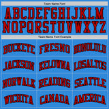 Custom Powder Blue Red-Black Authentic Basketball Jersey