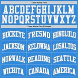 Custom Powder Blue White-Gray Authentic Basketball Jersey