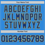Custom Powder Blue Royal-Gold Authentic Basketball Jersey