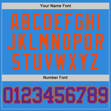 Custom Powder Blue Purple-Orange Authentic Basketball Jersey