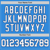 Custom Powder Blue White-Navy Authentic Basketball Jersey