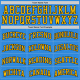 Custom Powder Blue Black-Gold Authentic Basketball Jersey