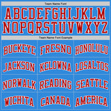 Custom Powder Blue Red-White Authentic Basketball Jersey