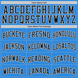 Custom Powder Blue Black-White Authentic Basketball Jersey