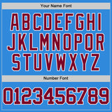 Custom Powder Blue Maroon-White Authentic Basketball Jersey