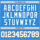 Custom Powder Blue White-Old Gold Authentic Basketball Jersey