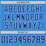 Custom Powder Blue Royal-White Authentic Basketball Jersey