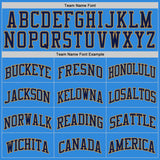 Custom Powder Blue Navy-Old Gold Authentic Basketball Jersey