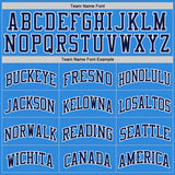 Custom Powder Blue Navy-White Authentic Basketball Jersey