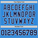 Custom Powder Blue Navy-White Authentic Basketball Jersey