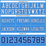 Custom Powder Blue Royal-White Mesh Authentic Football Jersey