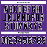 Custom Purple Black-White Performance T-Shirt