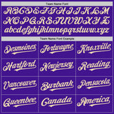Custom Purple Cream Mesh Authentic Throwback Baseball Jersey