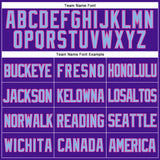 Custom Purple Light Blue-Pink Mesh Authentic Throwback Baseball Jersey
