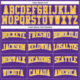 Custom Purple Gold-White Authentic Football Jersey