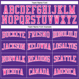 Custom Purple Pink-White Authentic Football Jersey