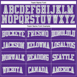 Custom Purple Gray-White Authentic Football Jersey