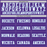 Custom Purple White-Light Blue Mesh Authentic Throwback Football Jersey