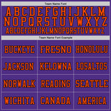 Custom Purple Orange-Black Mesh Authentic Throwback Football Jersey