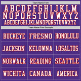 Custom Purple Red-White Mesh Authentic Throwback Football Jersey