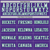 Custom Purple Kelly Green-White Mesh Authentic Throwback Football Jersey