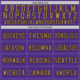 Custom Purple Old Gold-Black Mesh Authentic Throwback Football Jersey