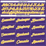 Custom Stitched Purple Gold-White Sports Pullover Sweatshirt Hoodie