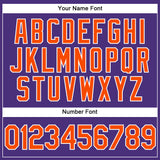 Custom Stitched Purple Orange-White Sports Pullover Sweatshirt Hoodie